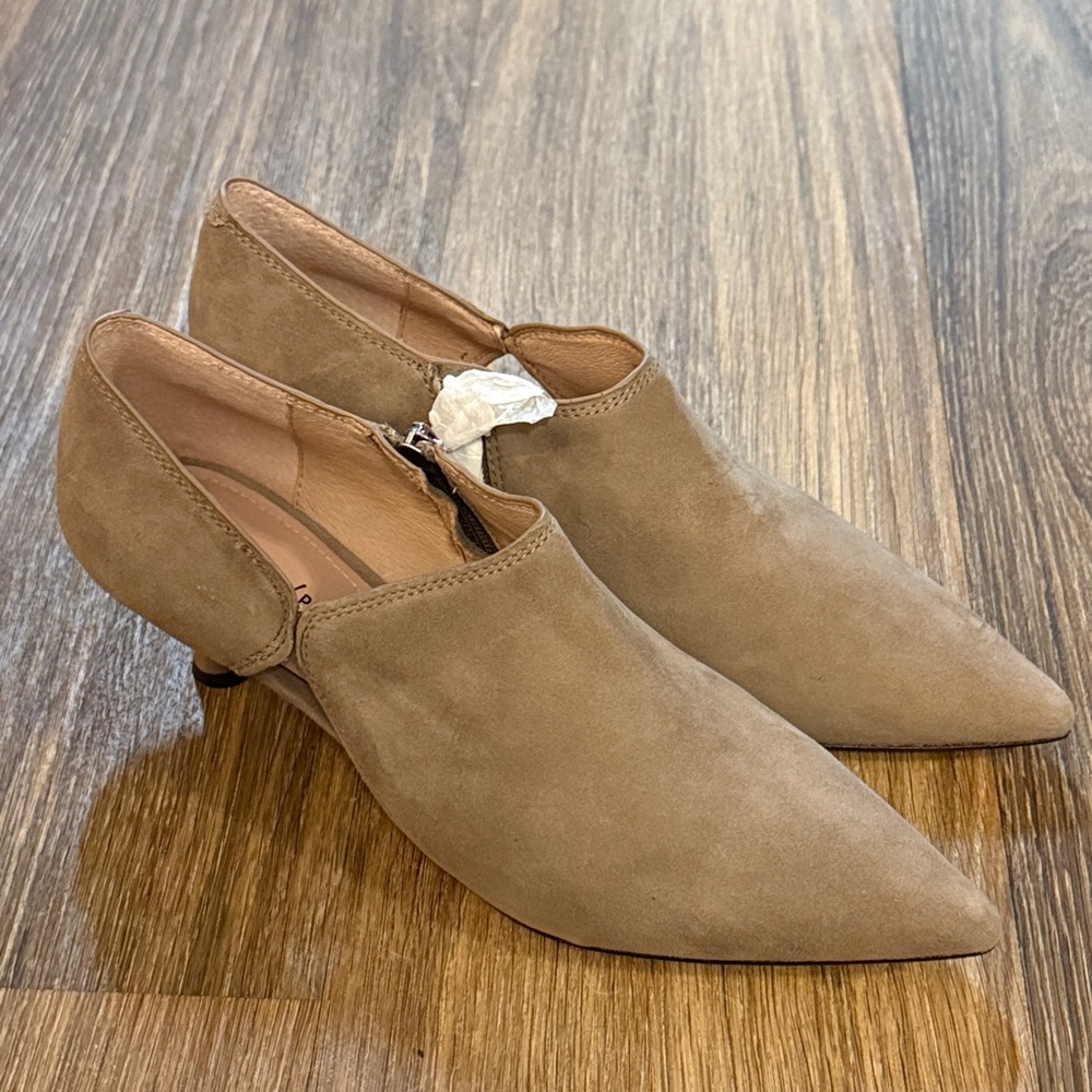 Donald J. Pliner Womens Balou Brown Leather Cut-Out Heels Booties Shoes size 8.5